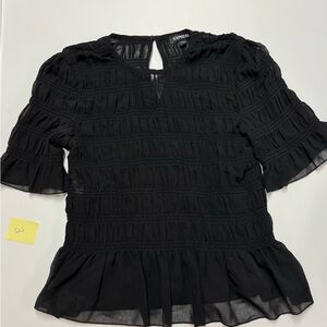 Express Women's Elegant Black Blouse